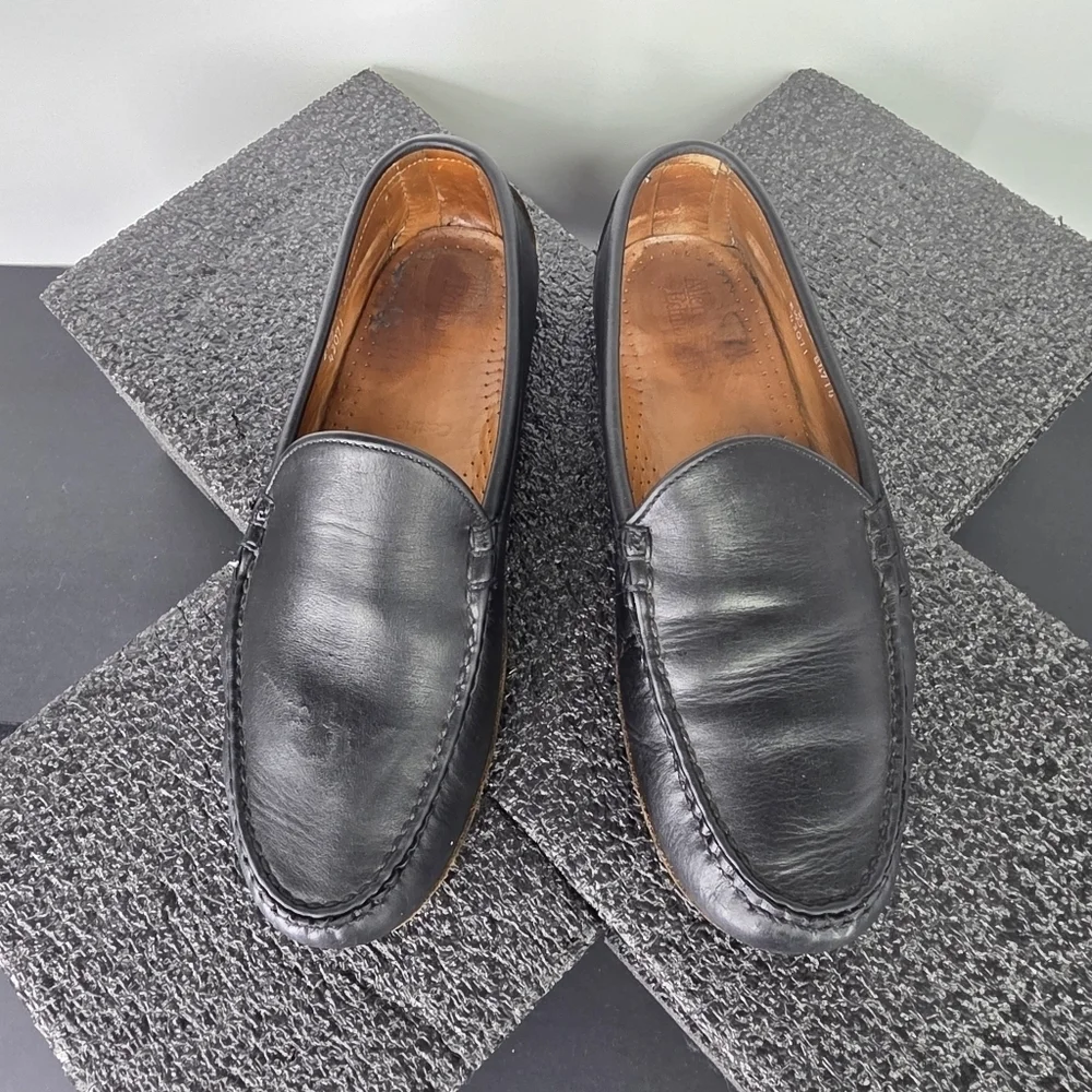 ​Allen Edmonds Shoe Castino Black Leather Driving Moccasins Men 8.5 D USA 43071